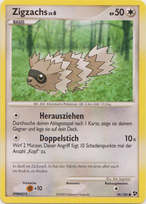 Zigzachs 96 — Great Encounters (German Pokémon TCG card)