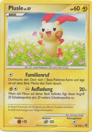 Plusle 28 — Majestic Dawn (German Pokémon TCG card)