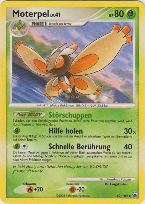 Moterpel 42 — Majestic Dawn (German Pokémon TCG card)