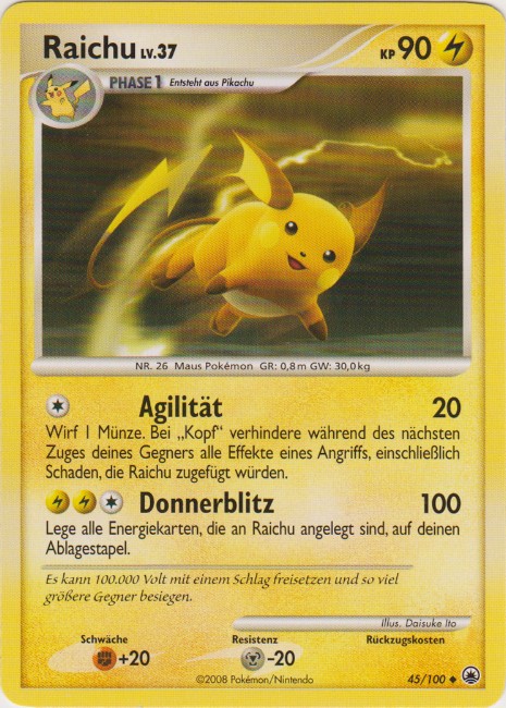 Raichu 45 — Majestic Dawn (German Pokémon TCG card)