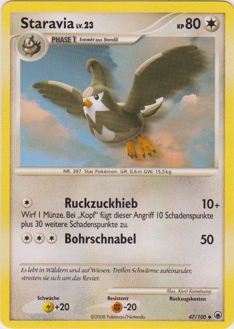 Staravia 47 — Majestic Dawn (German Pokémon TCG card)