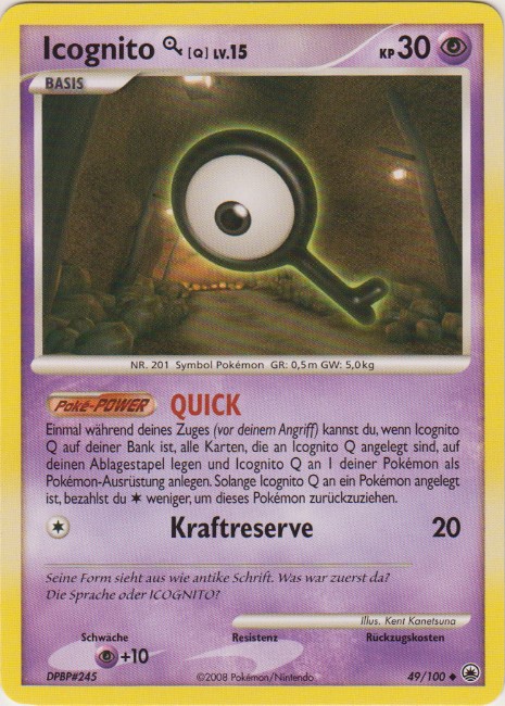 Icognito Q 49 — Majestic Dawn (German Pokémon TCG card)