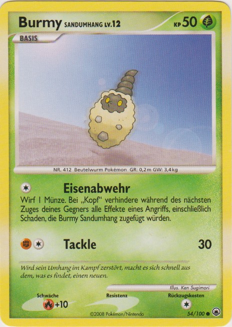Burmy Sandumhang 54 — Majestic Dawn (German Pokémon TCG card)