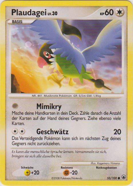 Plaudagei 55 — Majestic Dawn (German Pokémon TCG card)