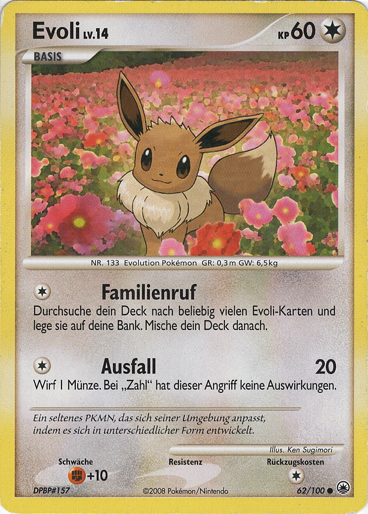 Evoli 62 — Majestic Dawn (German Pokémon TCG card)