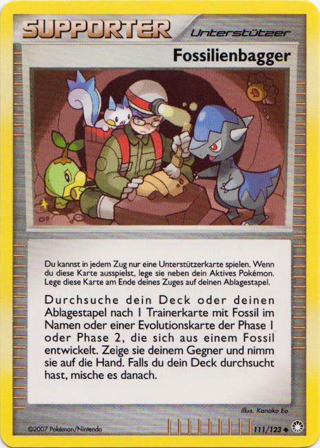 Fossilienbagger 82 — Majestic Dawn (German Pokémon TCG card)