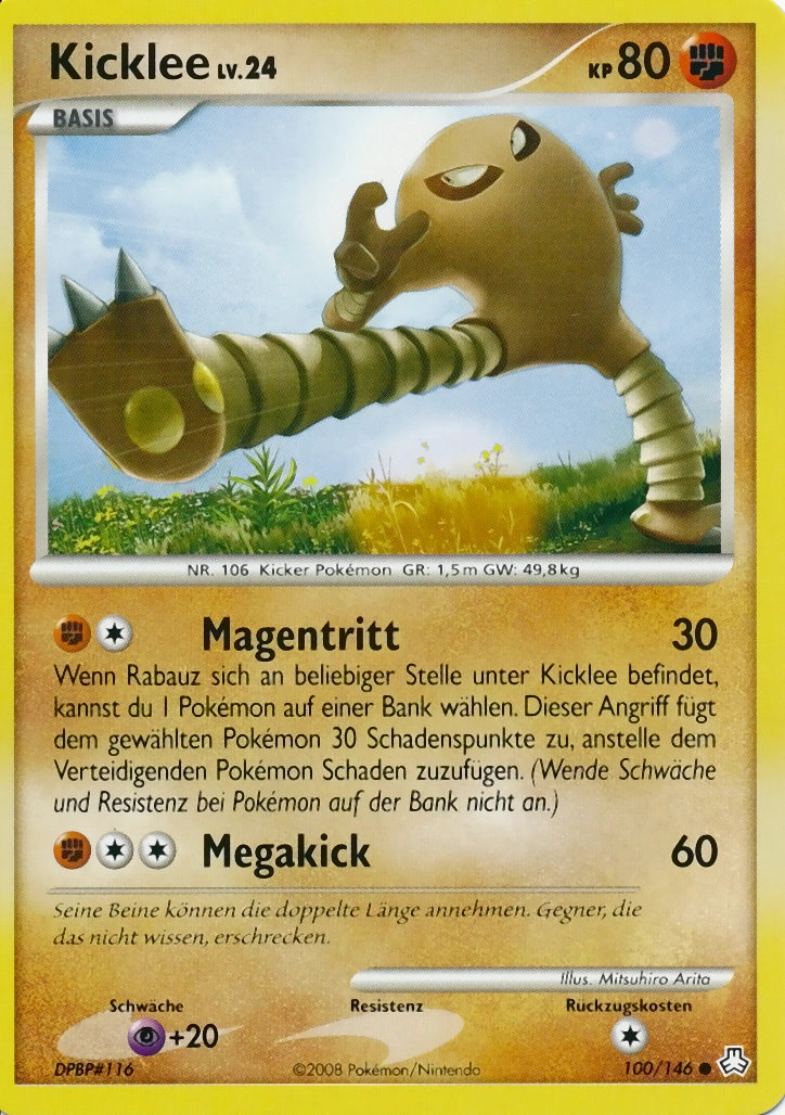 Kicklee 100 — Legends Awakened (German Pokémon TCG card)