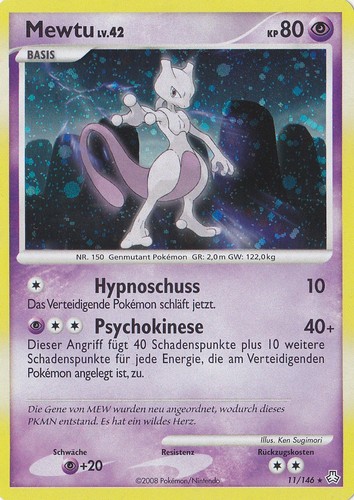 Mewtu 11 — Legends Awakened (German Pokémon TCG card)