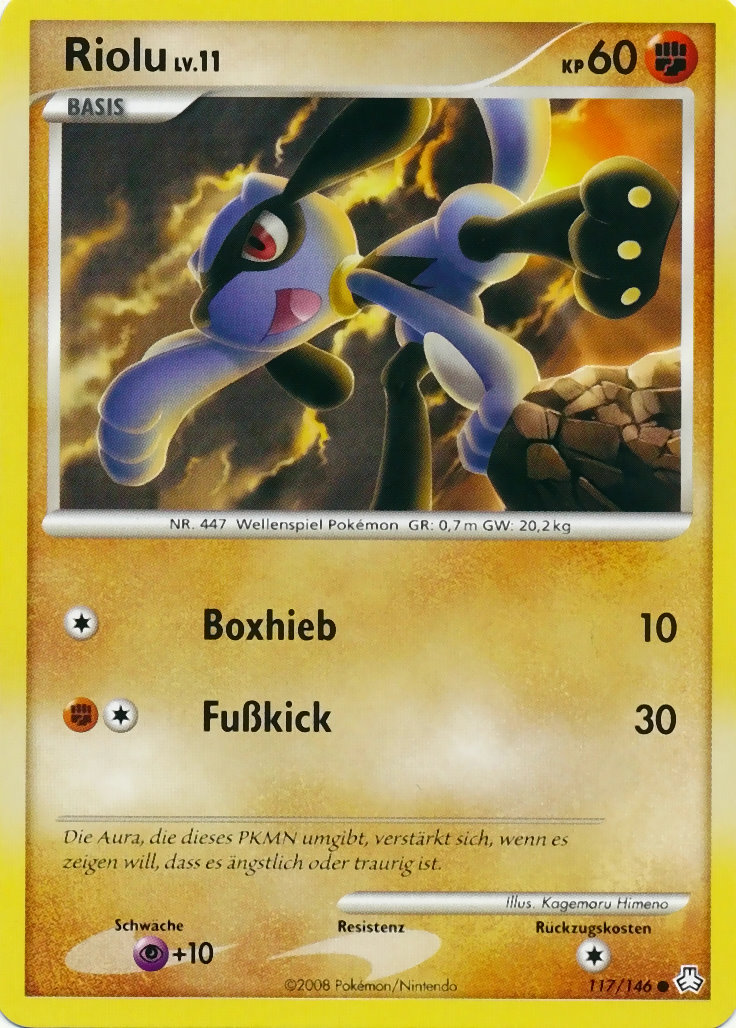 Riolu 117 — Legends Awakened (German Pokémon TCG card)