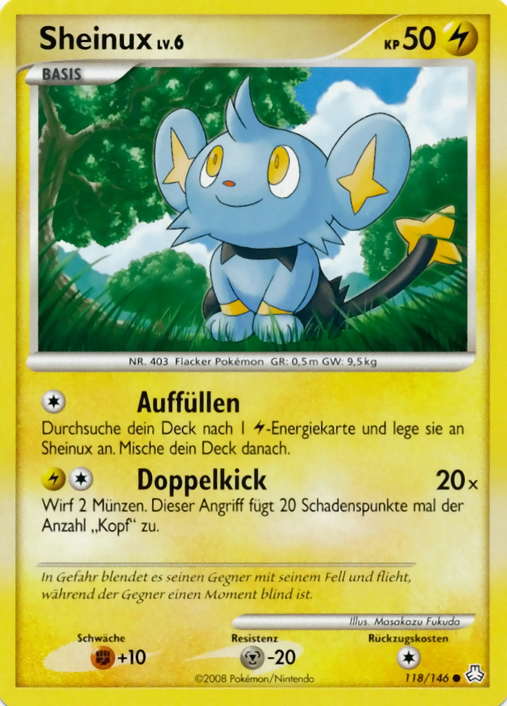 Sheinux 118 — Legends Awakened (German Pokémon TCG card)