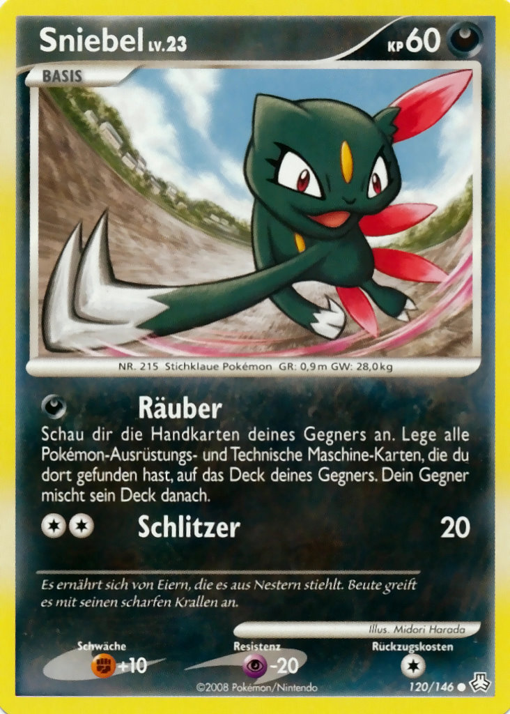 Sniebel 120 — Legends Awakened (German Pokémon TCG card)