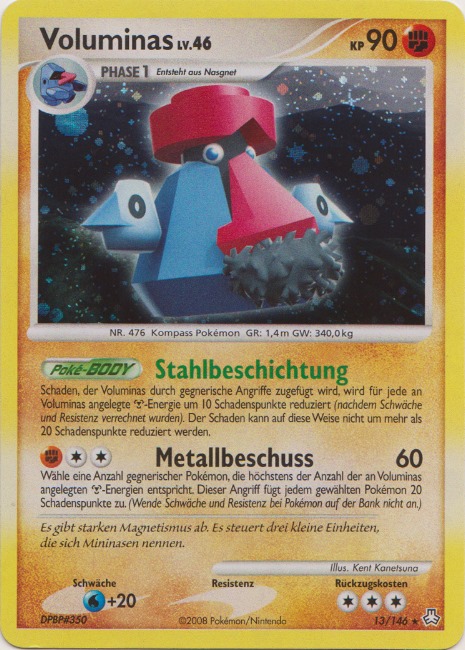 Voluminas 13 — Legends Awakened (German Pokémon TCG card)
