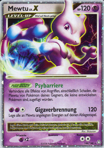 Mewtu 144 — Legends Awakened (German Pokémon TCG card)