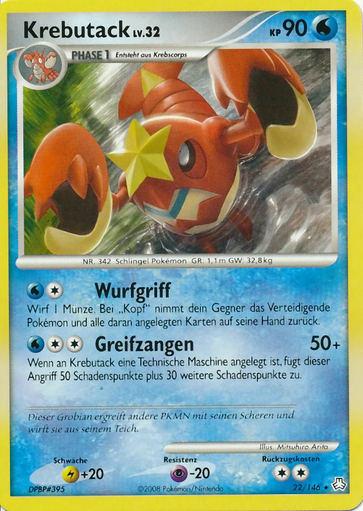 Krebutack 22 — Legends Awakened (German Pokémon TCG card)