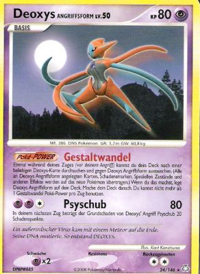 Deoxys Angriffsform 24 — Legends Awakened (German Pokémon TCG card)