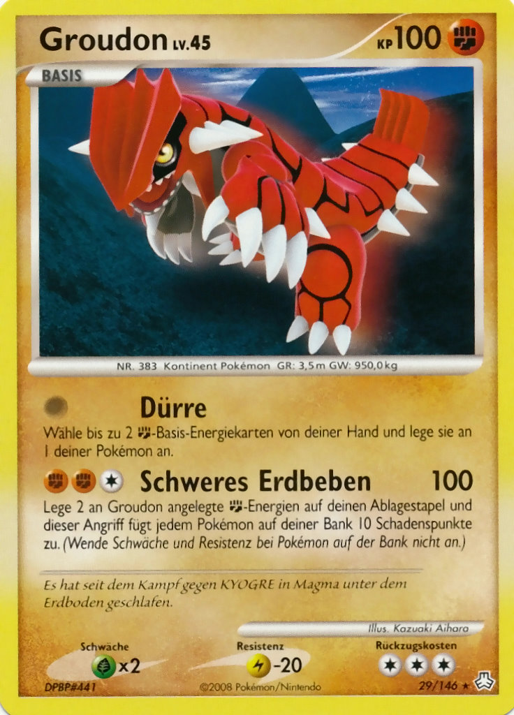 Groudon 29 — Legends Awakened (German Pokémon TCG card)
