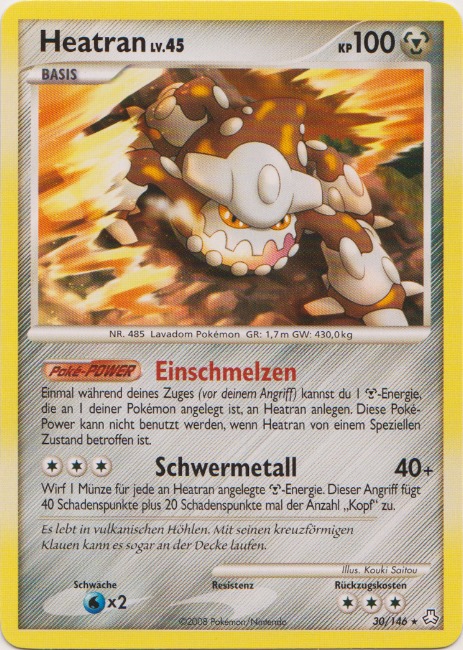 Heatran 30 — Legends Awakened (German Pokémon TCG card)