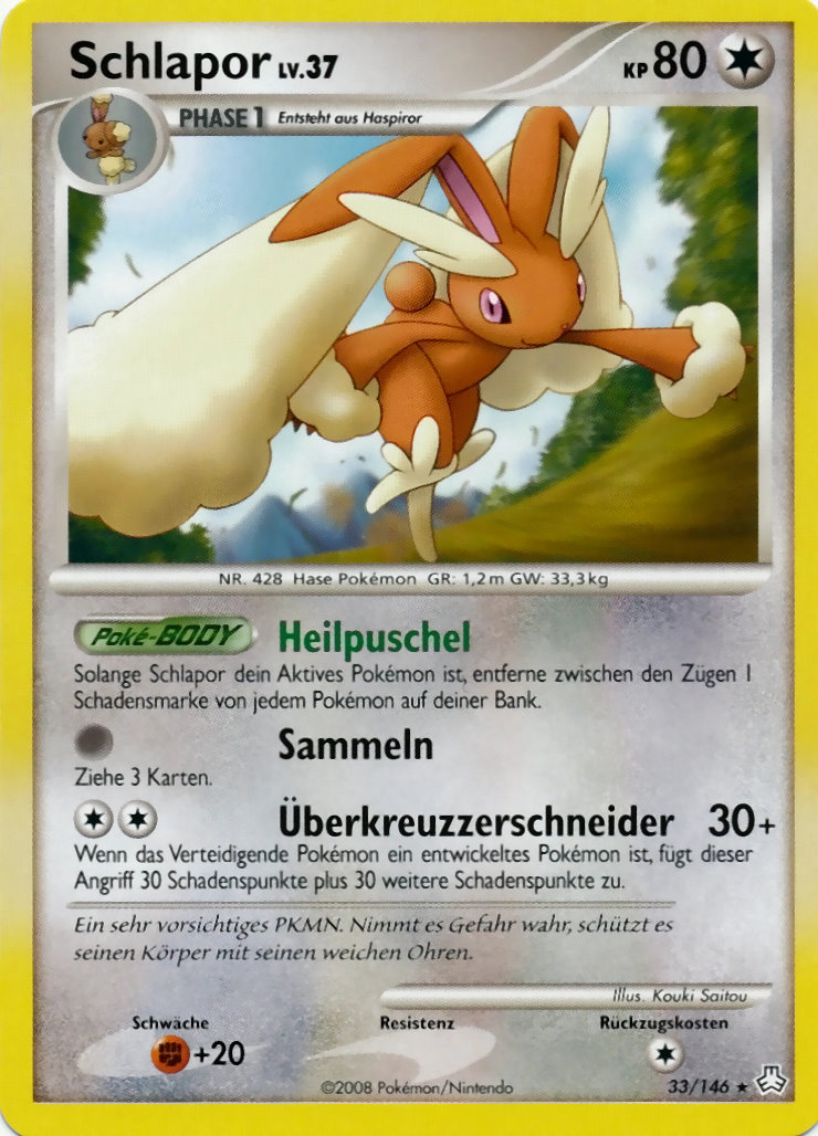 Schlapor 33 — Legends Awakened (German Pokémon TCG card)
