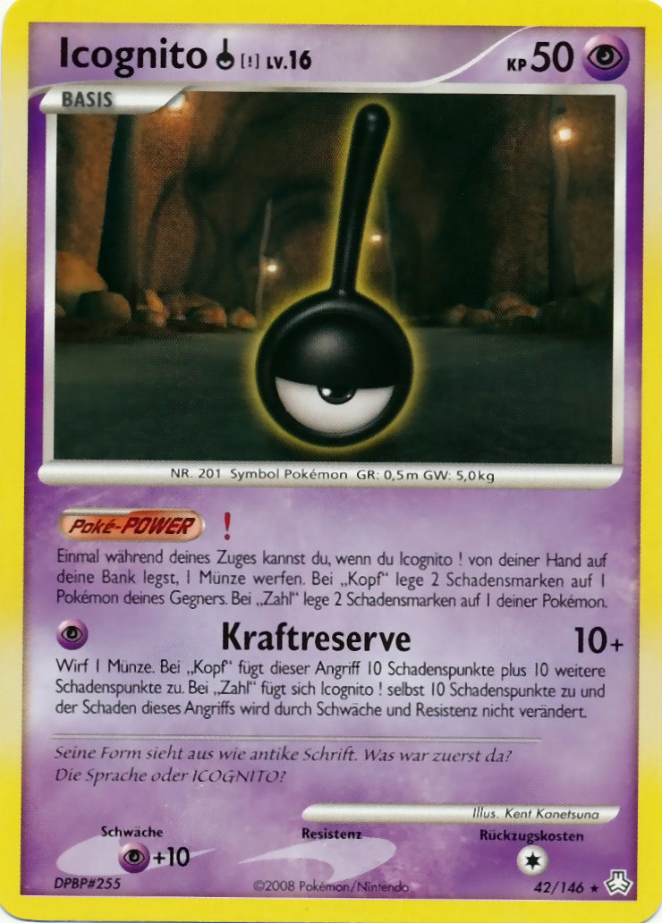 Icognito ! 42 — Legends Awakened (German Pokémon TCG card)