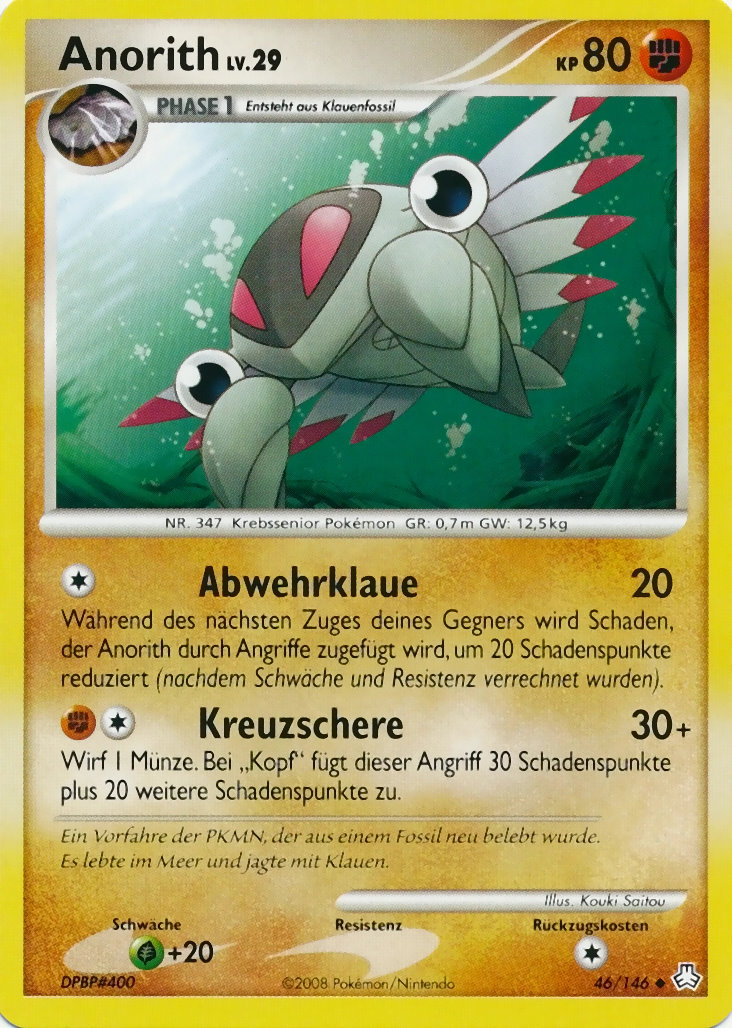 Anorith 46 — Legends Awakened (German Pokémon TCG card)