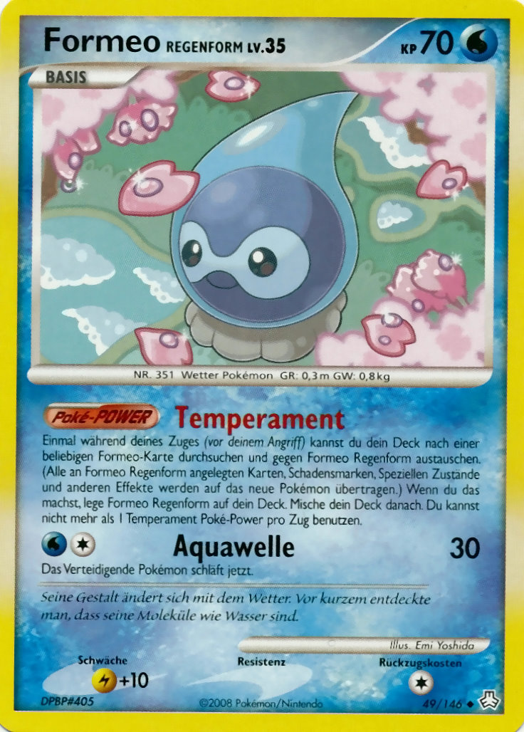 Formeo Regenform 49 — Legends Awakened (German Pokémon TCG card)
