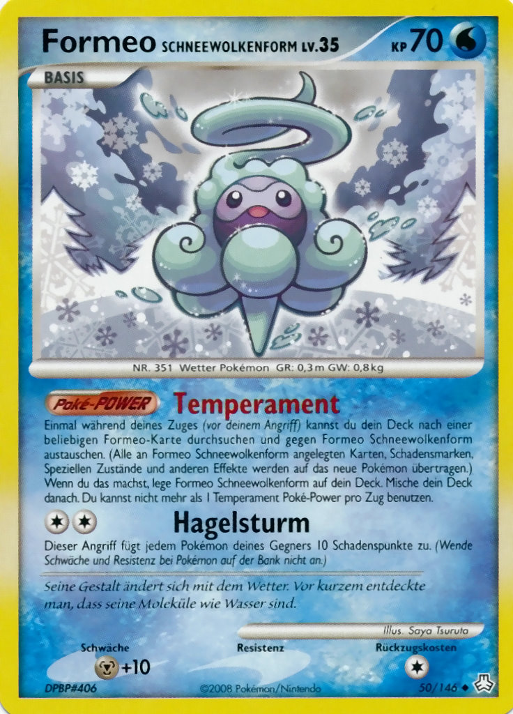 Formeo Schneewolkenform 50 — Legends Awakened (German Pokémon TCG card)