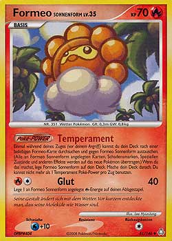 Formeo Sonnenform 51 — Legends Awakened (German Pokémon TCG card)