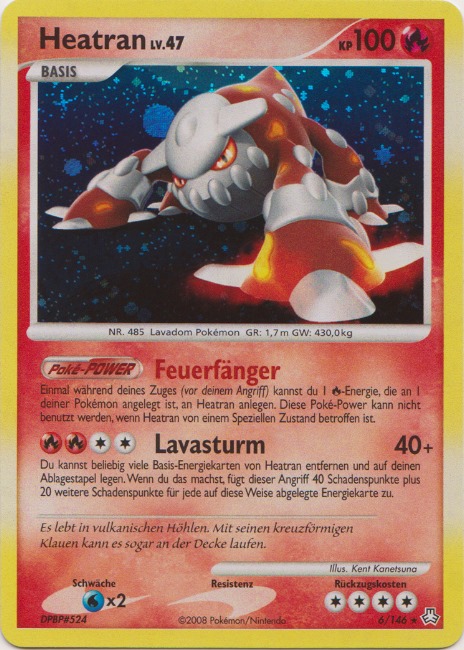 Heatran 6 — Legends Awakened (German Pokémon TCG card)
