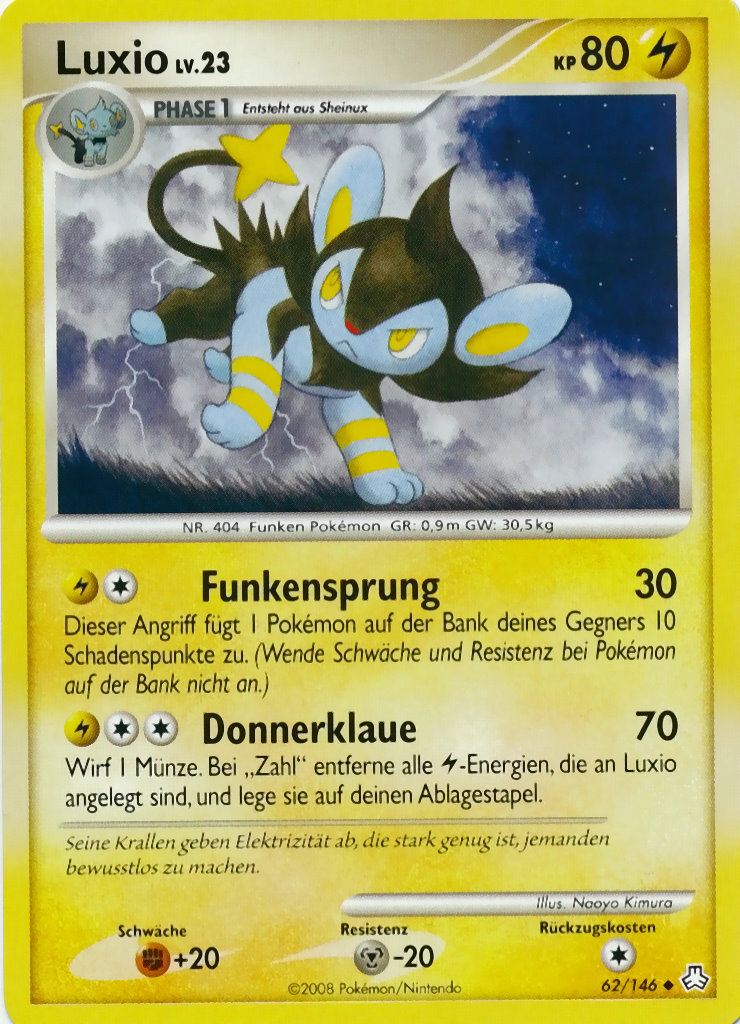 Luxio 62 — Legends Awakened (German Pokémon TCG card)