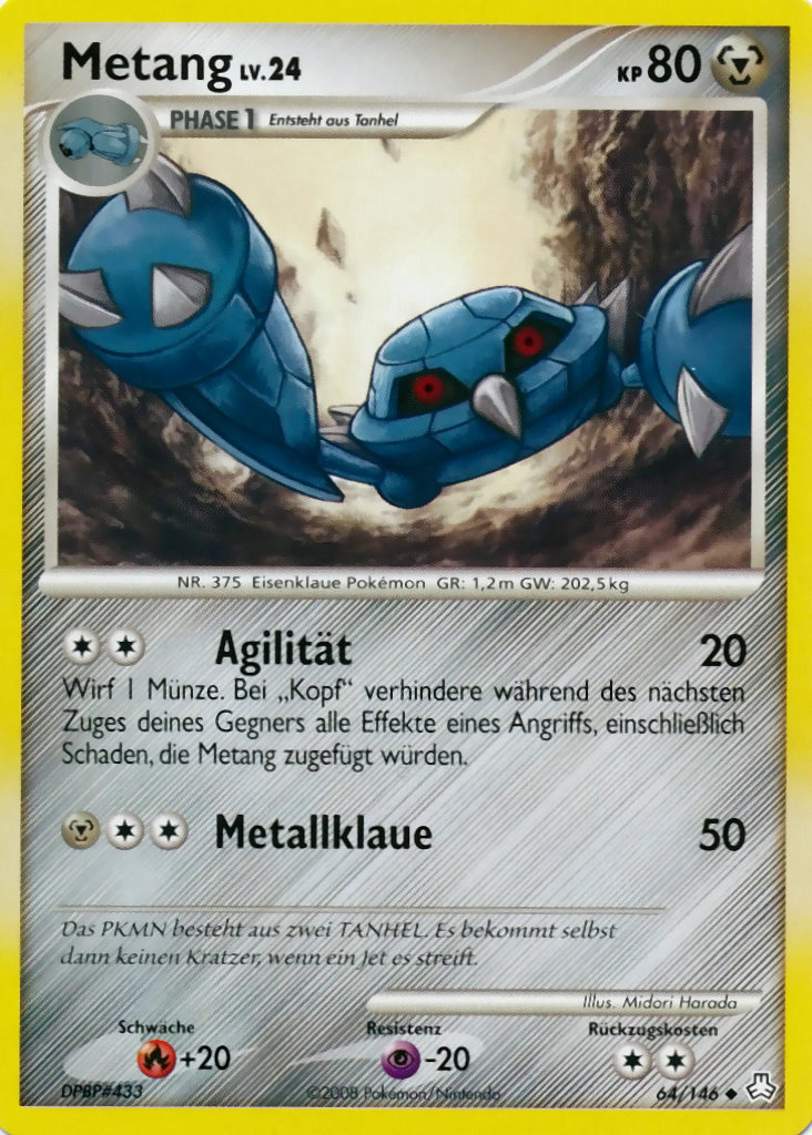 Metang 64 — Legends Awakened (German Pokémon TCG card)