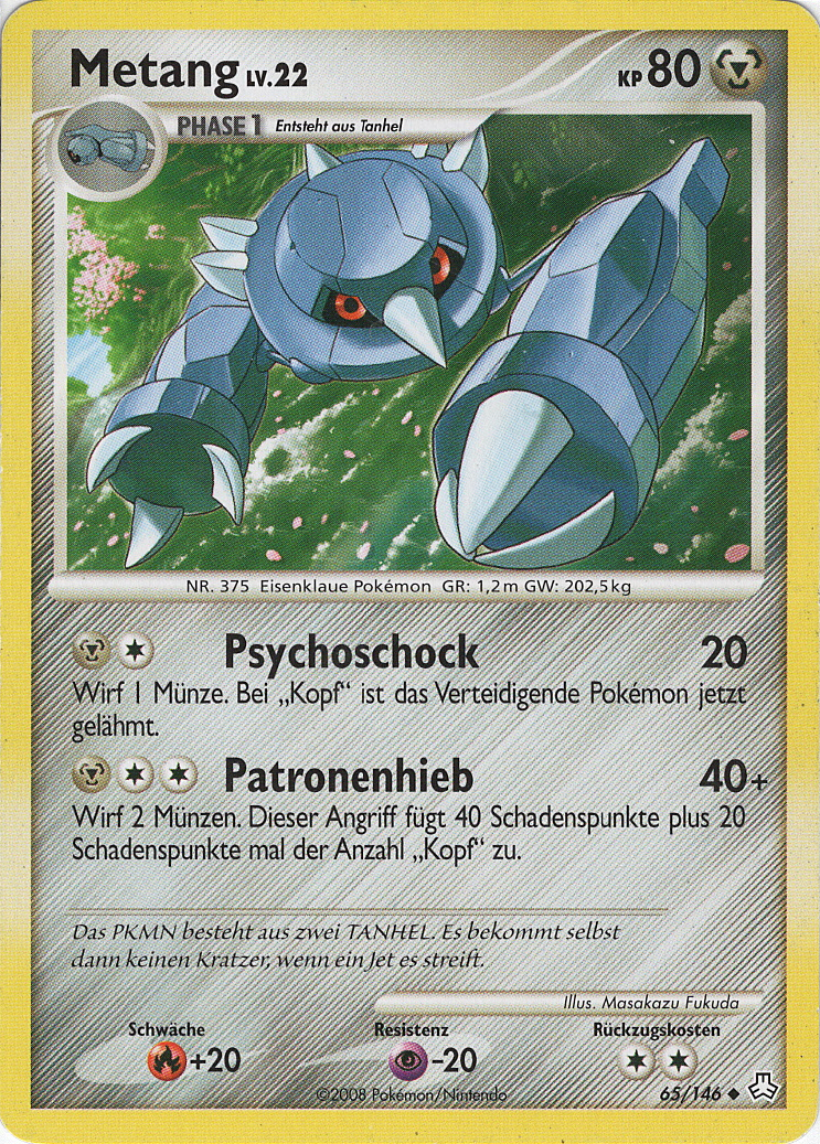 Metang 65 — Legends Awakened (German Pokémon TCG card)