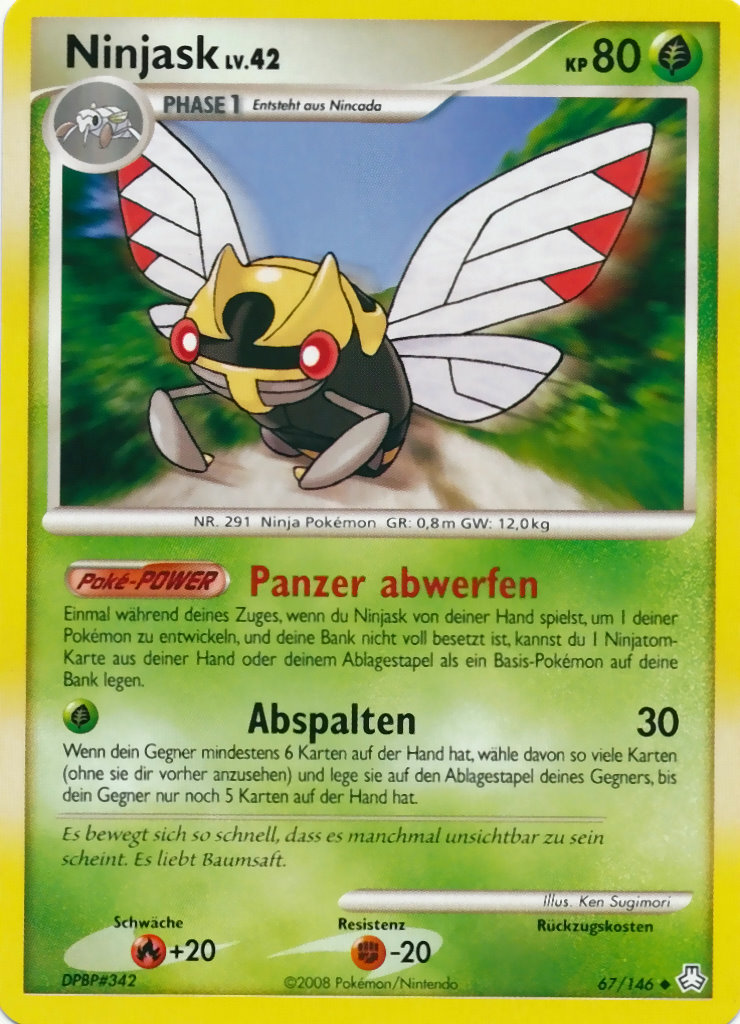 Ninjask 67 — Legends Awakened (German Pokémon TCG card)