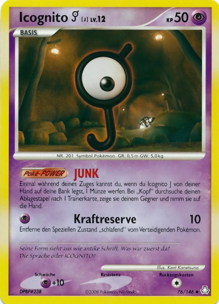 Icognito J 76 — Legends Awakened (German Pokémon TCG card)