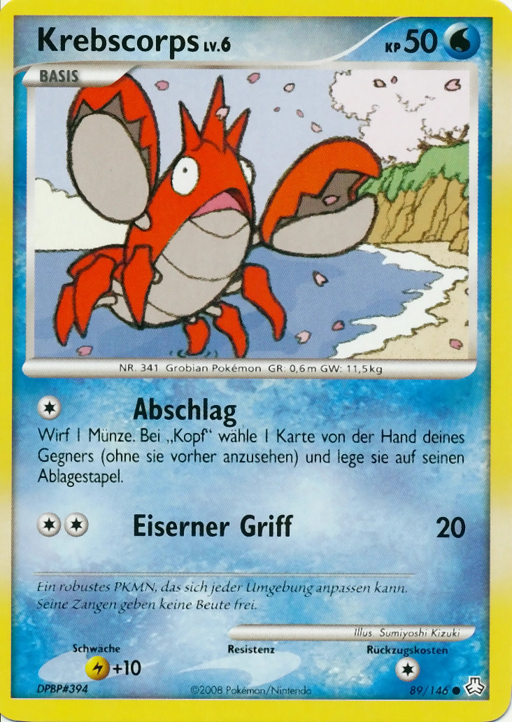 Krebscorps 89 — Legends Awakened (German Pokémon TCG card)