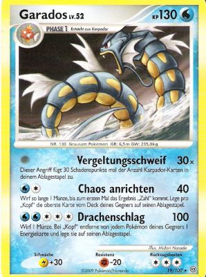 Garados 19 — Stormfront (German Pokémon TCG card)