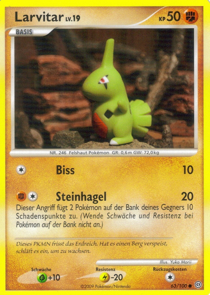 Larvitar 63 — Stormfront (German Pokémon TCG card)