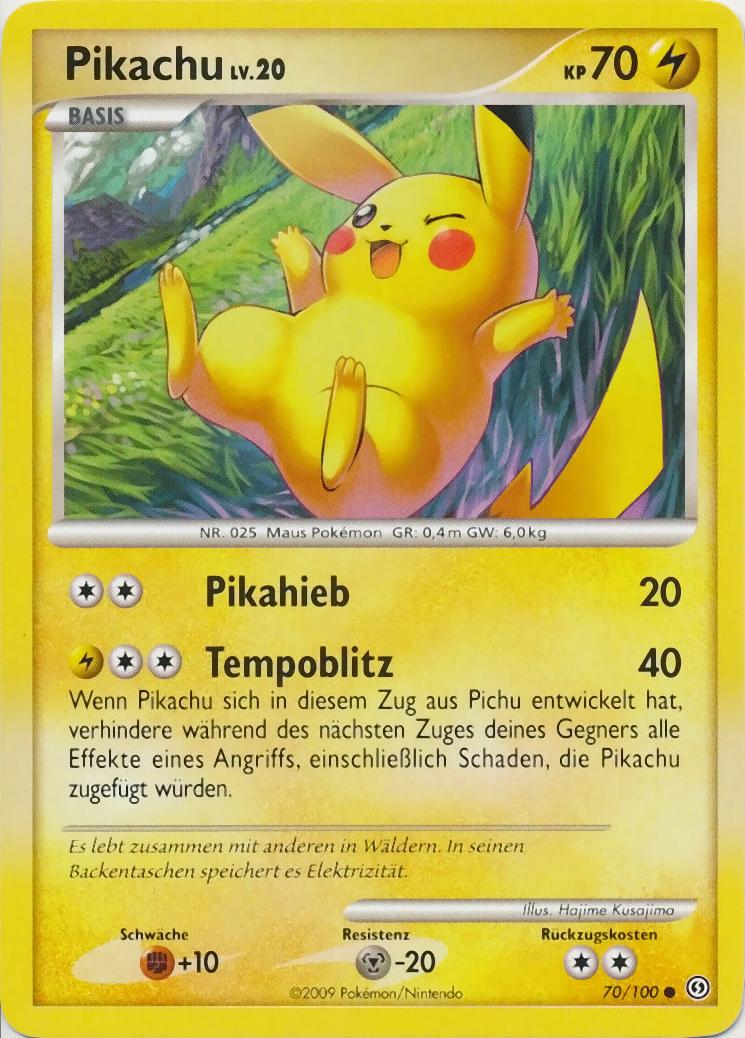 Pikachu 70 — Stormfront (German Pokémon TCG card)