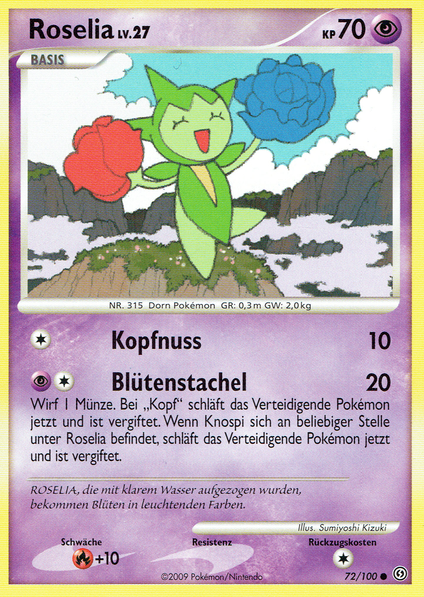 Roselia 72 — Stormfront (German Pokémon TCG card)
