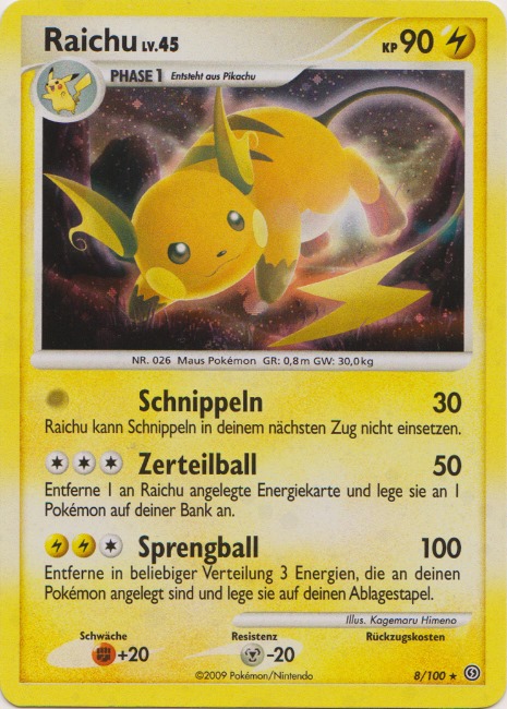 Raichu 8 — Stormfront (German Pokémon TCG card)