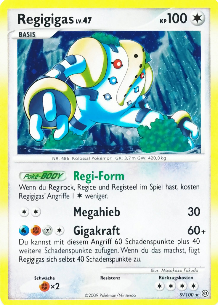 Regigigas 9 — Stormfront (German Pokémon TCG card)