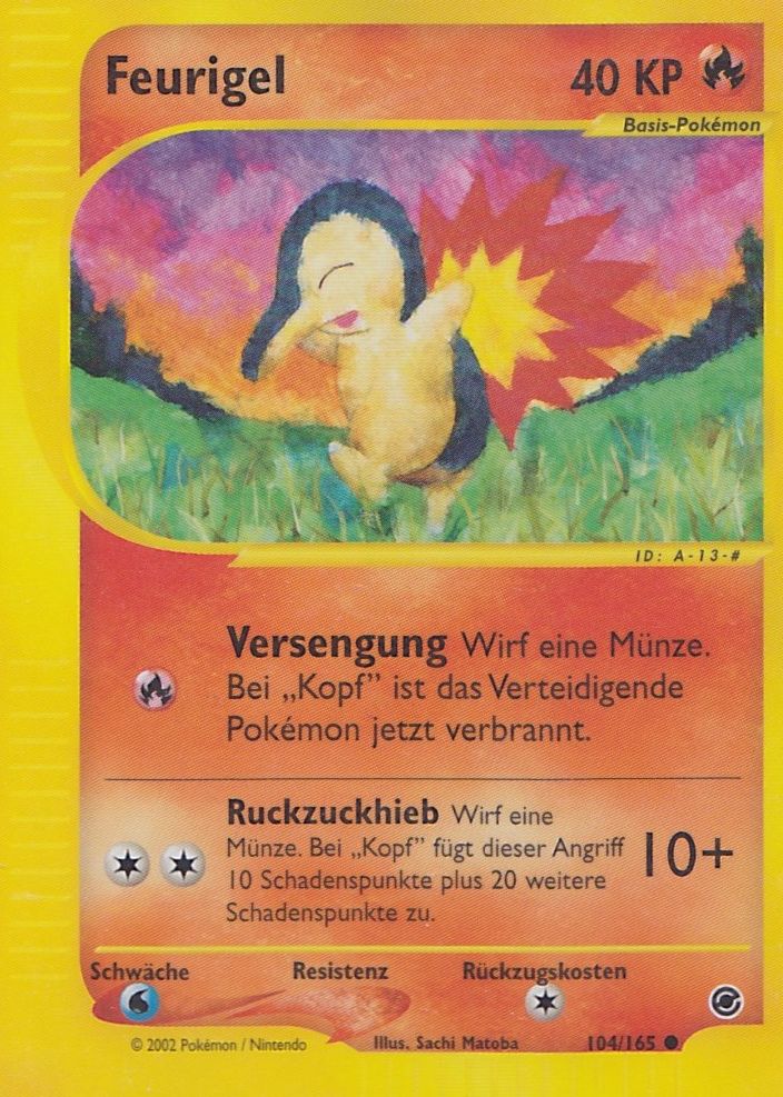Feurigel 104 — Expedition Base Set (German Pokémon TCG card)
