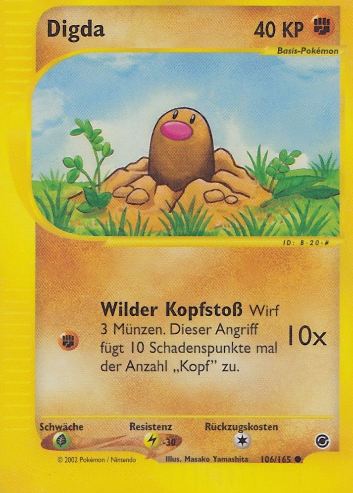 Digda 106 — Expedition Base Set (German Pokémon TCG card)