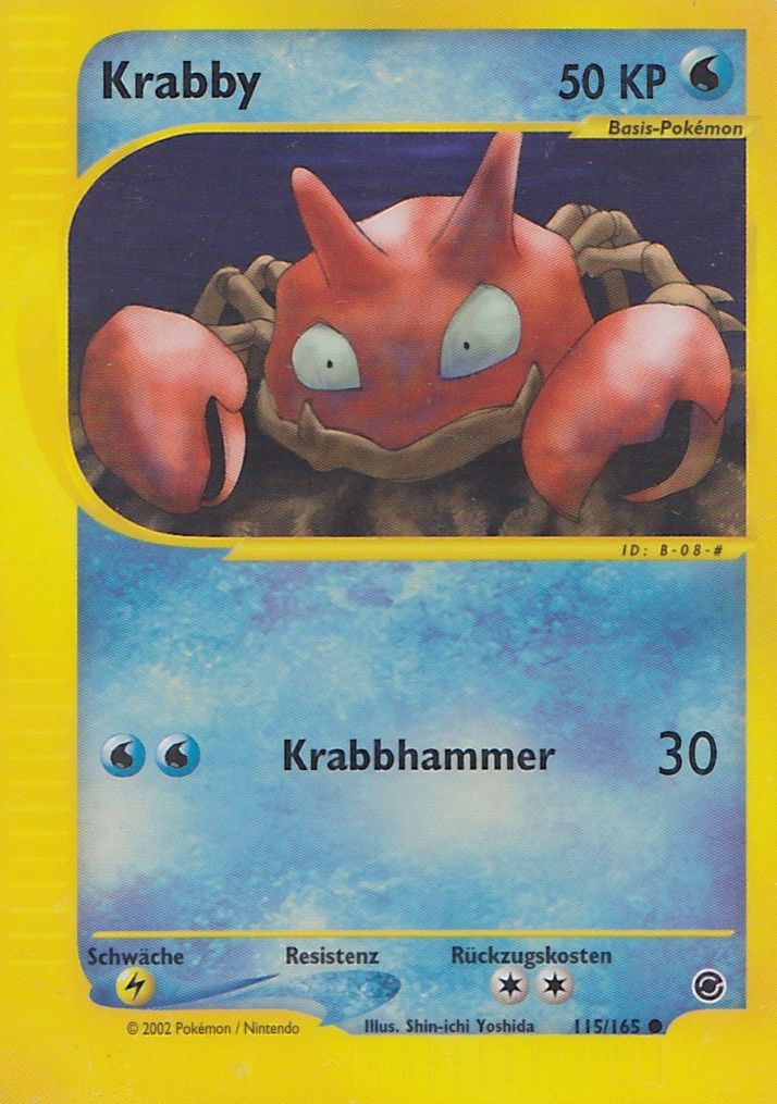 Krabby 115 — Expedition Base Set (German Pokémon TCG card)