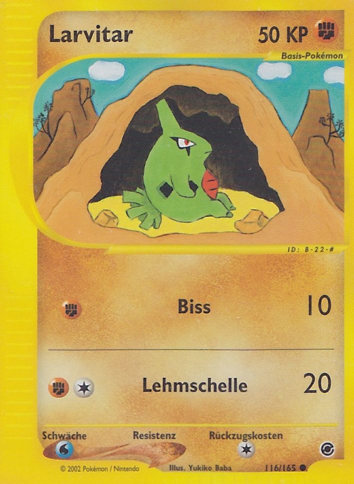 Larvitar 116 — Expedition Base Set (German Pokémon TCG card)