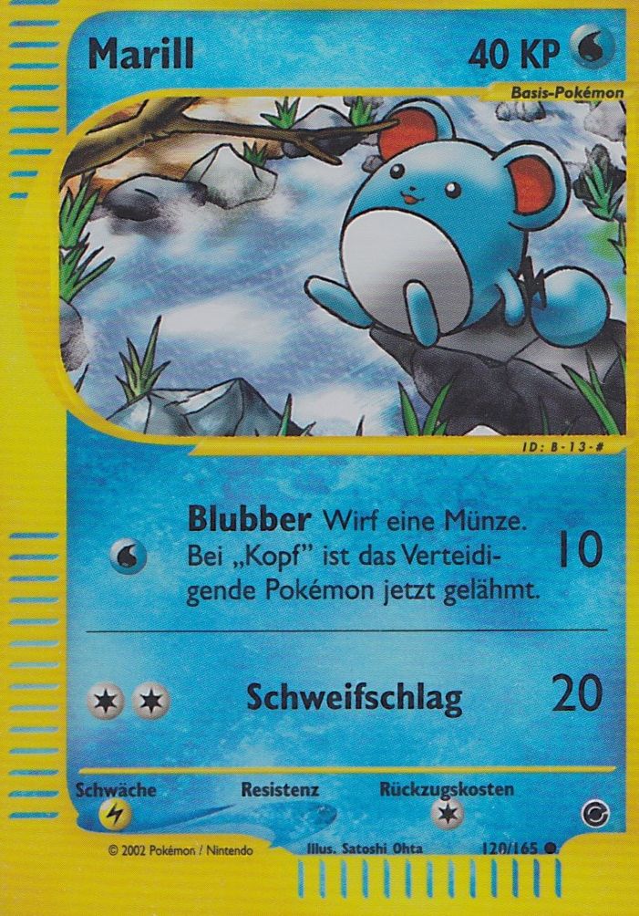 Marill 120 — Expedition Base Set (German Pokémon TCG card)