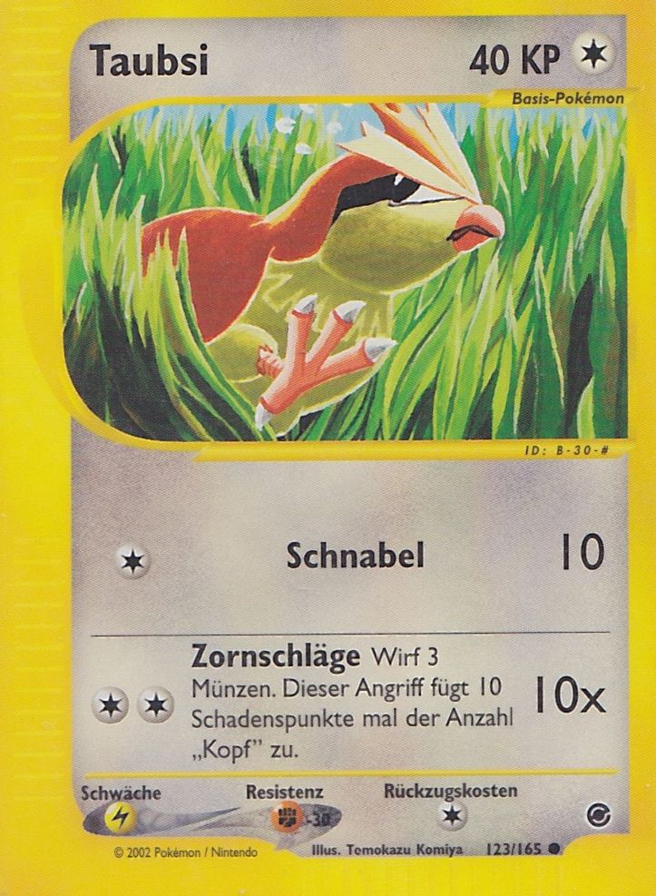 Taubsi 123 — Expedition Base Set (German Pokémon TCG card)