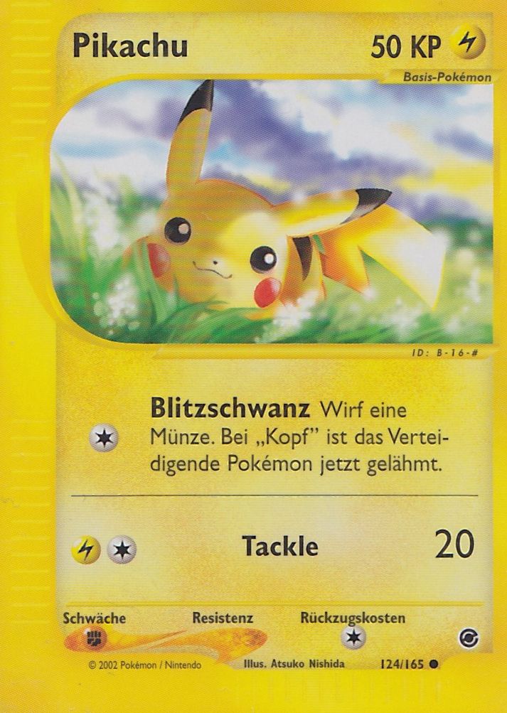 Pikachu 124 — Expedition Base Set (German Pokémon TCG card)