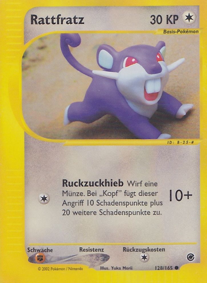 Rattfratz 128 — Expedition Base Set (German Pokémon TCG card)