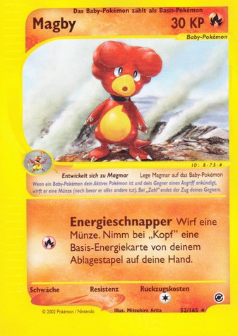 Magby 17 — Expedition Base Set (German Pokémon TCG card)