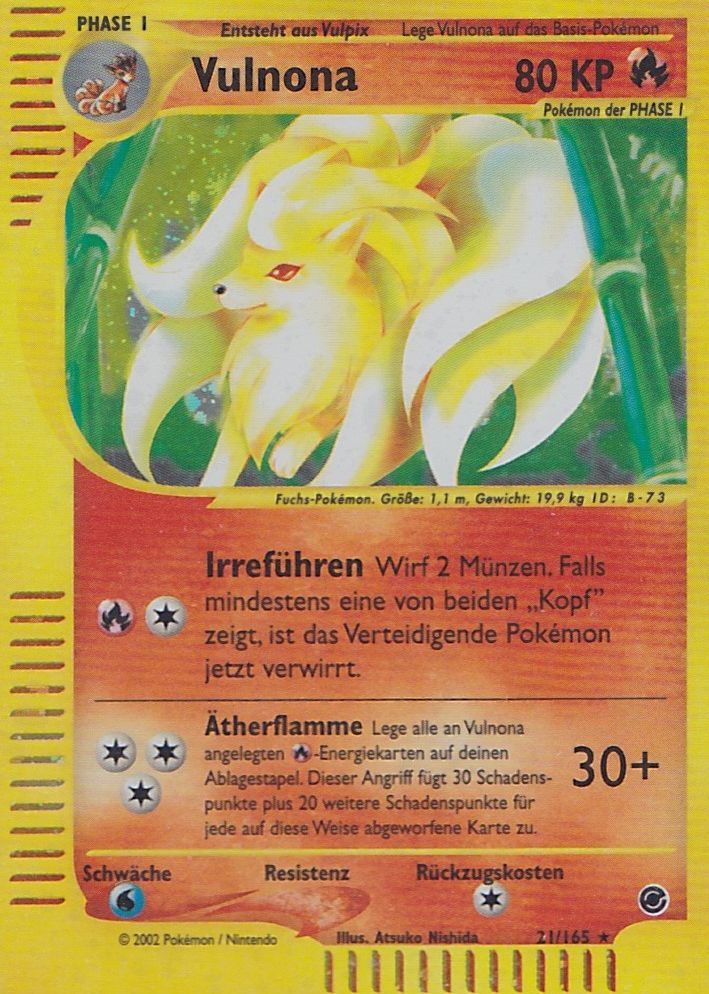 Vulnona 21 — Expedition Base Set (German Pokémon TCG card)